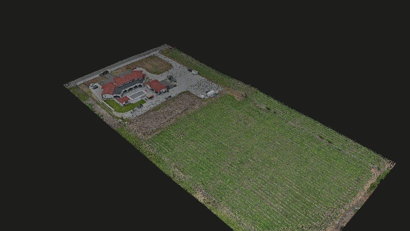 Point cloud of the Blair Street property rendered as a million coloured points. Press the button to load the interactive view.