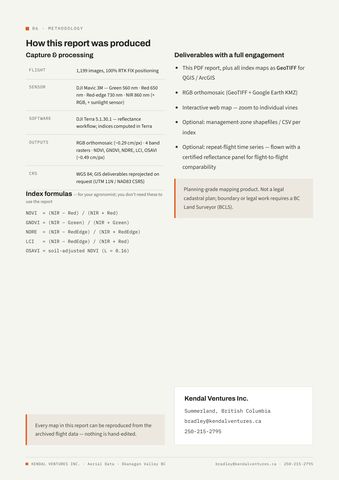 Report page 7: capture, processing, and deliverables methodology. Activates a larger view.
